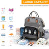 Picture of Diaper Bag with Changing Station, Waterproof 3 in 1 Baby Diaper Backpack with Foldable Changing Pad, Large Travel Back Pack for Baby Girl Boy, Grey