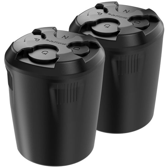 Picture of JOYTUTUS Coin Holder for Car, High Capacity Coin Holder, Universal Car Coin Holder for Cup Holder, Change Holder Fit for Most Car Trucks, Sort Penny, Quarter, Dime, Nickels (Black, 2Pack)