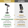 Picture of TONOR XLR/USB Gaming Mic, Dynamic Microphone for Podcast Recording Streaming with RGB Light, Mute Button, Headphones Jack, Monitoring, Desktop Stand, Metal Vocal Mic for PC Mac Android PS4/5 TD520S
