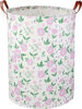 Picture of CLOCOR Girls Laundry Basket,Baby Hamper for Nursery,Collapsible Canvas Dirty Clothes Basket,Toys Organizer Storage Bins,Room Decor for Bedroom Playroom,Gift Basket (Purple)