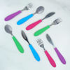Picture of Elk and Friends Kids Silverware with Silicone Handle | Childrens Safe Flatware | Kids Utensils | Spoon + Fork + Knife set | 4 years+ | 6 Pieces