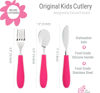 Picture of Elk and Friends Kids Silverware with Silicone Handle | Childrens Safe Flatware | Kids Utensils | Spoon + Fork + Knife set | 4 years+ | 6 Pieces