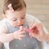 Picture of Bumkins Baby Utensils Set, Chewtensils Silicone Spoons for Dipping, Self-Feeding, Baby Led Weaning, Trainer Learning, First Stage Eating, Soft Practice Fork and Spoon, Babies 6 Months, Pink Jelly
