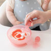 Picture of Bumkins Baby Utensils Set, Chewtensils Silicone Spoons for Dipping, Self-Feeding, Baby Led Weaning, Trainer Learning, First Stage Eating, Soft Practice Fork and Spoon, Babies 6 Months, Pink Jelly