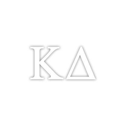 Picture of Pro-Graphx Kappa Delta Greek Sorority Sticker Decal, 2.5 Inches Tall, White
