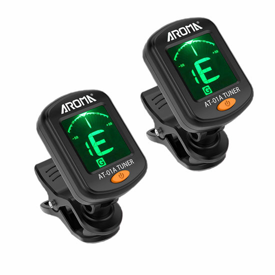 Picture of Meeland Guitar tuner 2 PACK, Clip On Tuner for Guitar/Bass/Violin/ukulele,Auto Power Off/One Button Operation/AT-01A/2 Set