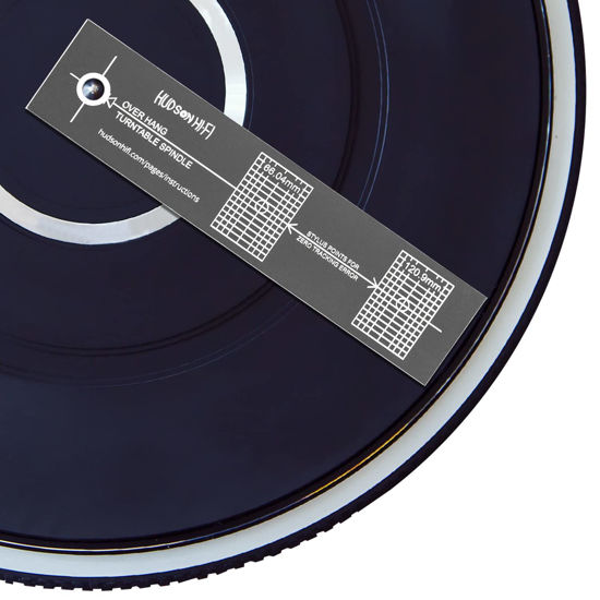 Picture of Hudson Hi-Fi Turntable Phonograph LP Phono Cartridge Stylus Alignment Protractor Tool (Protactor Mirrored)