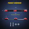 Picture of Nilight TL-11 1PC Red 9 LED ID Bar Marker Tail Black Stainless Steel Bracket for Truck Trailer Boat Identification Light