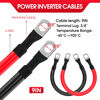 Picture of 4 AWG Battery Cable 4AWG Gauge Pure Copper Battery Inverter Cables with 3/8 in Lugs Both Ends Power Inverter Wire Set for Automotive Solar Marine Boat RV Car Motorcycle Red and Black (9in)