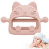 Picture of Baby Teether Toys,Silicone Teething Toys for Babies 0-6 Months,Never Drop Baby Chew Toys for Teething Relief, Teething Pacifiers,Baby Toys 0-6 Months,Ideal Gifts for Baby Shower（Cartoon Cat）