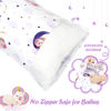 Picture of UOMNY Toddler Pillowcases for Girls 13X18 12x16 14x19 Unicorns Baby Pillow Case 2 Pack Small Pillow Covers for Travel Pillow Blue White
