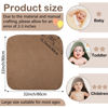 Picture of Peryiter 6 Pcs Muslin Hooded Baby Towels,32"x 32" Cotton Newborn Bath Towel Muslin Infant Baby Towels Absorbent Unisex Hooded Blankets,Newborn Registry Baby Gift for Girls Boys (Brown)