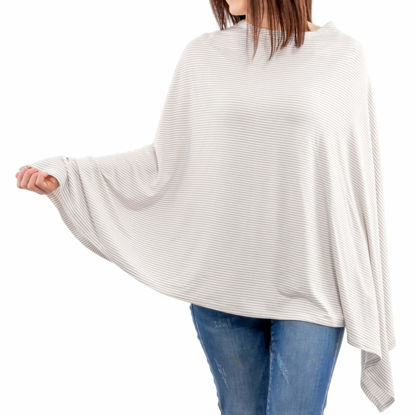 Picture of WeeSprout Nursing Cover for Breastfeeding, Soft & Breathable Nursing Poncho, Neck Insert for Hands-Free View, Machine Washable & Dryer Safe Feeding Cover Up