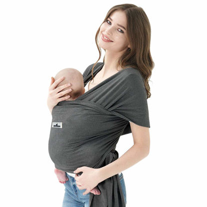 Picture of Baby Wrap Carrier Jeroray Hands Free Infant Carrier,Lightweight,Breathable,Softness,Heather Grey