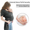 Picture of Baby Wrap Carrier Jeroray Hands Free Infant Carrier,Lightweight,Breathable,Softness,Heather Grey