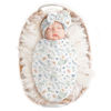 Picture of Konssy Baby Girl Newborn Receiving Blanket with Headband Set Baby Swaddle Nursery Swaddle Wrap