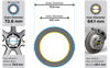 Picture of STANCEMAGIC Hubcentric Rings (Pack of 4) - 64.1mm ID to 72.6mm OD - Silver Aluminum Hubrings - Only Fits 64.1mm Vehicle Hub and 72.6mm Wheel Centerbore - Compatible with Honda Acura