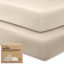 Picture of 2-Pack Waterproof Crib Sheets for Boys, Girls - Viscose Derived from Bamboo Crib Sheets Neutral, Crib Mattress Protector Sheet, Soft Toddler Bed Sheets, Fitted Baby Crib Sheets Girl, Boy (Ecru)