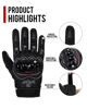 Picture of IRON JIA'S Motorcycle Gloves for Men and Women - Motorbike Powersports Racing Gloves with Hard Knuckle Touchscreen for BMX ATV MTB Riding