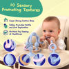 Picture of Jumble Jangle Baby Teething Toys - BPA-Free, Multi Purpose High Chair Toys for Babies: Suction Teething Relief with Sensory Toy Textures for Infants and Toddlers 0-24+ Months (Light Blue)