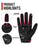 Picture of IRON JIA'S Motorcycle Gloves for Men and Women - Motorbike Powersports Racing Gloves with Hard Knuckle Touchscreen for BMX ATV MTB Riding (Red XL)