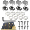 Picture of BGGTMO Chrome License Plate Screw Caps-Gloss Finish Screw Covers and License Plate Bolts, Rust Resistant License Plate Frames Hardware, Machine Plate Bolt Fastener Kits