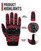 Picture of IRON JIA'S Motorcycle Gloves Motorbike Red Short Sports Leather Summer for Touch-Screen