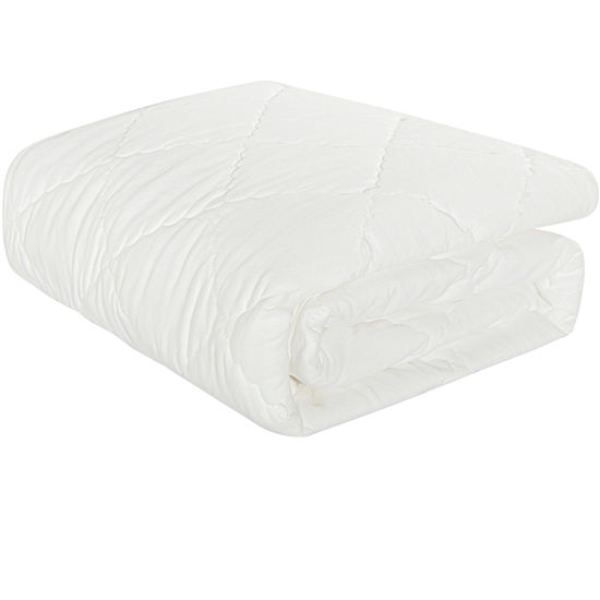 Picture of NTBAY Down Alternative Oversized Toddler Comforter, Super Soft and Warm Solid Color Baby Crib Quilted Blanket, 43x60 inches, White