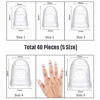 Picture of Frienda 40 Pieces Guitar Fingertip Protectors Silicone Finger Guards Anti-slip Finger Protection Covers Caps for Stringed Instruments Guitar Mandolin Bass Counting Sewing, 5 Sizes