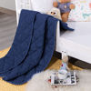 Picture of NTBAY Down Alternative Oversized Toddler Comforter, Super Soft and Warm Solid Color Baby Crib Quilted Blanket, 43x60 inches, Navy Blue