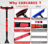 Picture of CARCAREZ 55" Extendable Snow Brush with Squeegee and Ice Scraper - Foam Grip - Auto Windshield Snowbrush - no Scratch Removal Tool - Car Truck SUV Winter Remover, Red