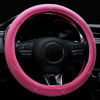 Picture of Valleycomfy Steering Wheel Cover for Women Bling Bling Crystal Diamond Sparkling Car SUV Wheel Protector Universal Fit 15 Inch (Rose,Standard Size(14" 1/2-15" 1/4))