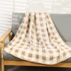 Picture of HardNok Muslin Bamboo Viscose Baby Blanket, Ultra Soft All-Purpose Unisex 43 x 43 inches(Warm Coffee Checkered)