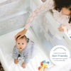 Picture of GRSSDER Mini Crib Sheets Fitted, Pack and Play Sheets 2 Pack, Ultra Soft Stretchy Pack N Play Sheets, Universal Fit for Playard Mattress, Jersey Crib Sheets Neutral for Boys and Girls, Gray/White