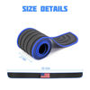 Picture of 8sanlione Car Rear Bumper Protector Guard, Anti-Scratch Abrasion Rubber Trunk Door Entry Sill Guard, Non-Slip Vehicle Trim Cover Protection Strip, Car Accessories (Blue Edge/Red Flag/35.4"x2.7")