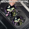 Picture of Car Coasters for Cup Holders，Car Cup Holder Coasters, 2 Pack Cup Holder Coasters for Car, Anti Slip Rubber Car Cup Mat with A Finger Notch, Cute Car Interior Accessories for Women Men 2.75" Butterfly