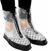 Picture of Rain Shoe Covers | Waterproof Shoe Covers for Men Women | Reusable Galoshes Overshoes (Clear/Black, 4X-Large)