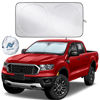 Picture of Autovir Truck Sun Shade for Windshield | Front Truck Window Shade for Maximum UV Rays and Sun Heat Protection | Truck Interior Accessory for Cooler Interior | X-Large (69" x 35")