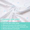 Picture of American Baby Company 3 Pack Printed 100% Cotton Jersey Knit Fitted Crib Sheet for Standard Crib and Toddler Mattresses, Blue Stars/Blue/White, for Boys and Girls