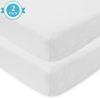 Picture of American Baby Company 2 Pack Heavenly Soft Chenille Fitted Crib Sheet 28" x 52", Warm and Cozy Neutral Chenille Sheet, White, for Boys and Girls, Fits Crib and Toddler Bed mattresses