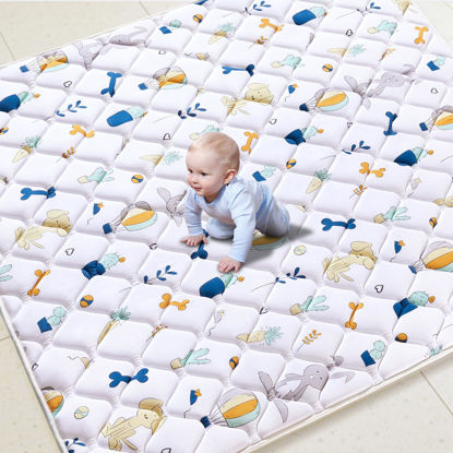Picture of Premium Foam Baby Play Mat 79" X 71", Extra Large Soft Thicker Activity Playmats for Babies, Toddlers, Infants, Play & Tummy Time, Foldable & Machine Washable Baby Mat for Floor