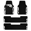 Picture of CAR PASS Waterproof Universal 3 Row Car Floor Mats, Cow Print Car Mats Fit for SUV,Vans,sedans, Trucks,Set of 3 Row Vehicles Car Carpet with Heel Pad and Nibs Backing, Cute Women Girly (Black White)