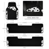 Picture of CAR PASS Waterproof Universal 3 Row Car Floor Mats, Cow Print Car Mats Fit for SUV,Vans,sedans, Trucks,Set of 3 Row Vehicles Car Carpet with Heel Pad and Nibs Backing, Cute Women Girly (Black White)