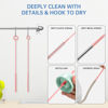 Picture of Leucite Straw Cleaner Brush, Silicone Straw Brush for Cleaning Metal Glass Straws, Drink Lid, Baby Bottle Caps, Coffeepot Spout, Hangable