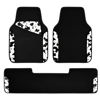 Picture of CAR PASS Waterproof Universal 3Pcs Car Floor Mats, Cow Print Car Mats Fit for SUV,Vans,sedans, Trucks,Set of Vehicles Car Carpet with Driver Heel Pad and Nibs Backing, Cute Women Girly (Black White)