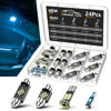 Picture of Zakolak 24PCS LED Interior Car Lights, Extremely Bright LED Bulb Kit, Applicable to Dome Map Door Lights and Other Parts Replacement for Your Cars, to Help You See Inside The Car at Night（Ice Blue）