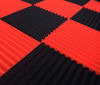 Picture of 24 Pack Black red 1" x 12" x 12" Acoustic Wedge Studio Foam Sound Absorption Wall Panels