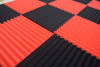 Picture of 24 Pack Black red 1" x 12" x 12" Acoustic Wedge Studio Foam Sound Absorption Wall Panels