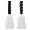 Picture of Cowbells 2pcs,Steel Cow Bell 8 inch with Handle,Cheering Hand Bell for Sports Events,Football Games,Party,Farm,Hand Chimes Percussion Musical Instruments. (8 inch, White)