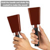 Picture of Cowbells 2 Pcs, 8 inch Steel Cow Bell with Handle Large Cheering Bell Noise Makers for Sports Events, Football Games, Graduation, Party, Farm, Hand Percussion Musical Instrument (Bronze)